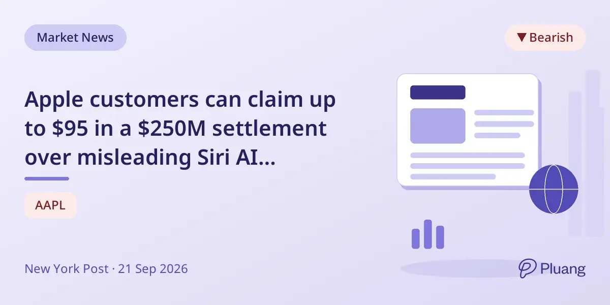 Apple customers can claim up to $95 in a $250M settlement over misleading Siri AI marketing.