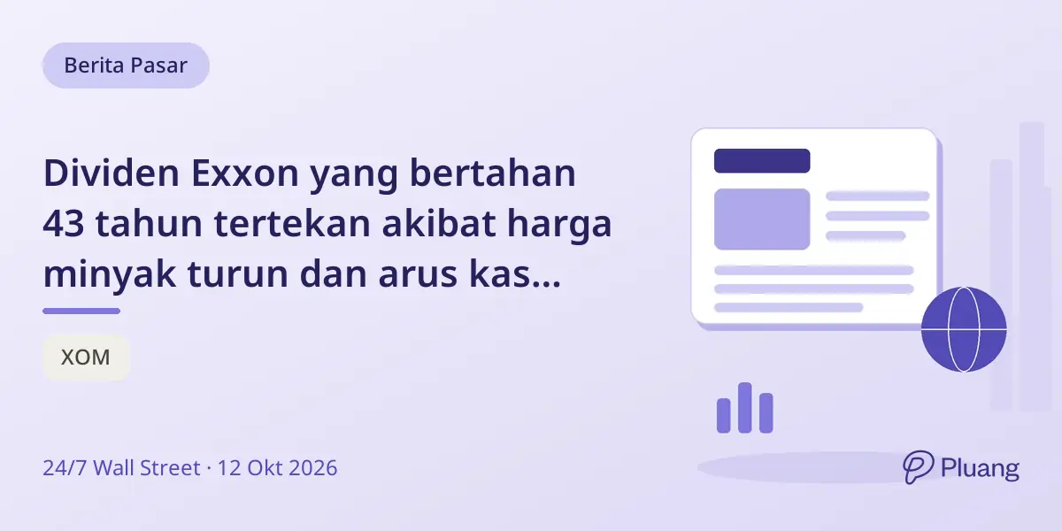 Dividen Exxon yang bertahan 43 tahun tertekan akibat harga minyak turun dan arus kas turun 61%.