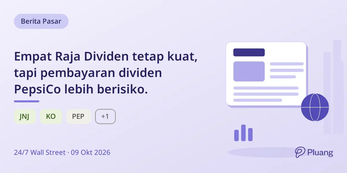 Empat Raja Dividen tetap kuat, tapi pembayaran dividen PepsiCo lebih berisiko.