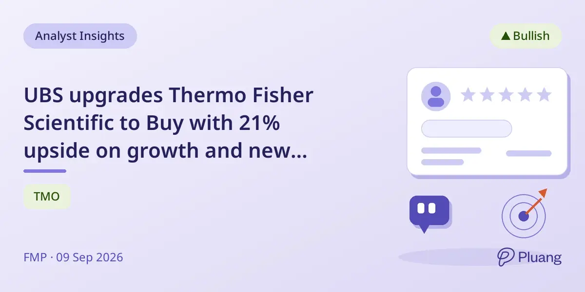 UBS upgrades Thermo Fisher Scientific to Buy with 21% upside on growth and new product launch