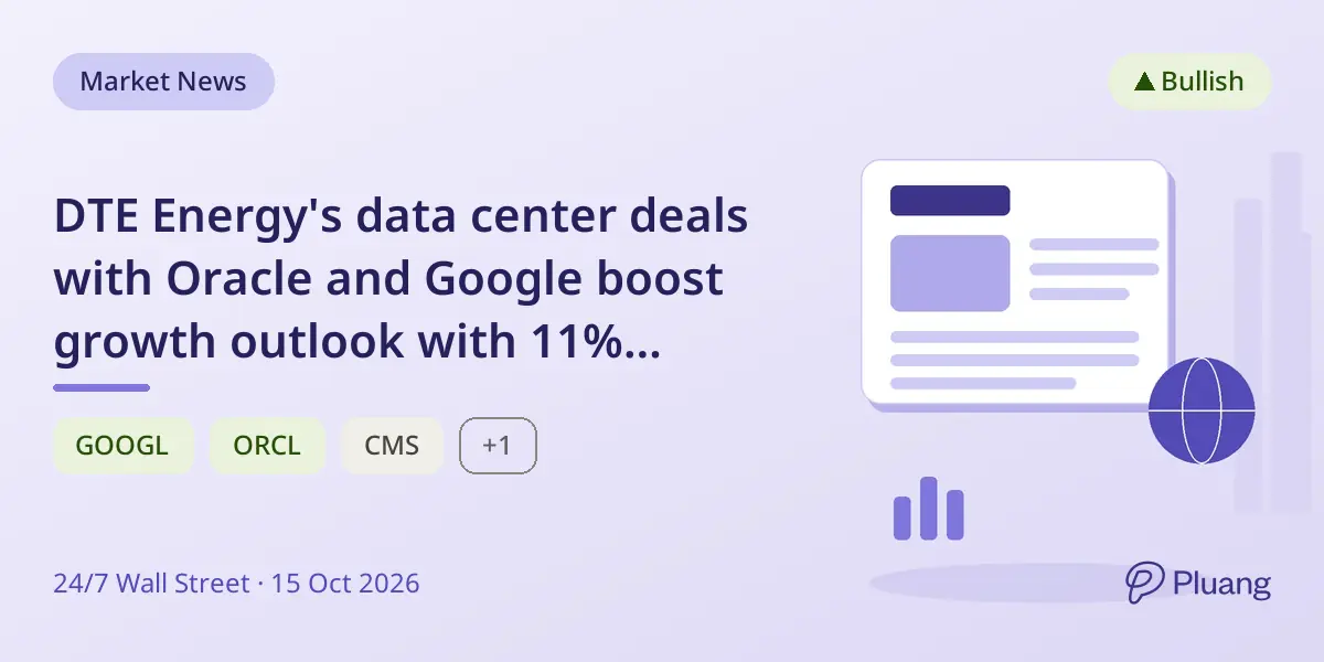 DTE Energy's data center deals with Oracle and Google boost growth outlook with 11% upside potential.