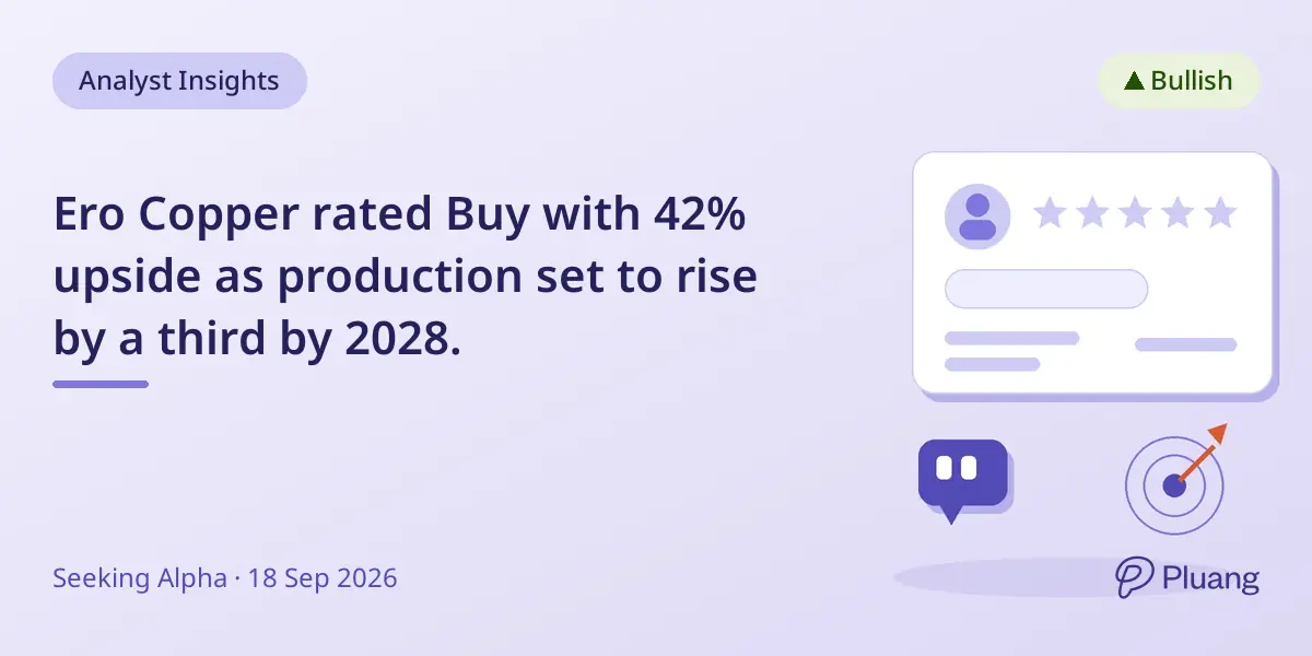 Ero Copper rated Buy with 42% upside as production set to rise by a third by 2028.