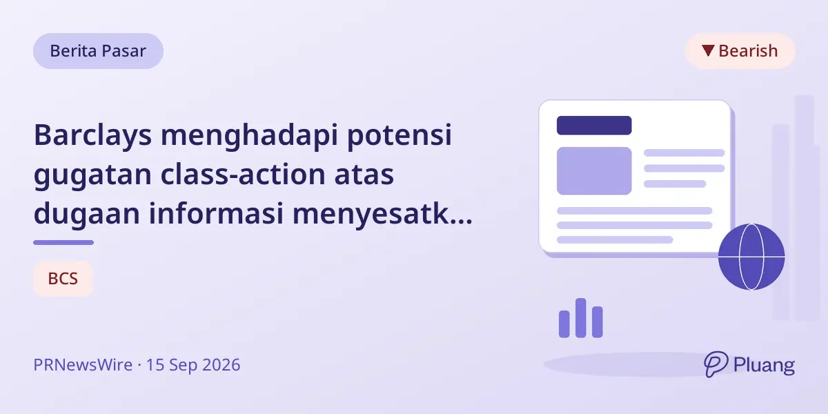 Barclays menghadapi potensi gugatan class-action atas dugaan informasi menyesatkan terkait runtuhnya pemberi pinjaman hipotek di Inggris.