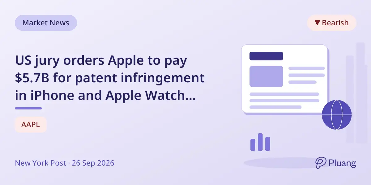 US jury orders Apple to pay $5.7B for patent infringement in iPhone and Apple Watch haptic tech.