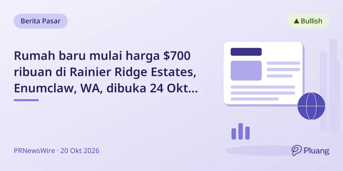 Rumah baru mulai harga $700 ribuan di Rainier Ridge Estates, Enumclaw, WA, dibuka 24 Okt 2026