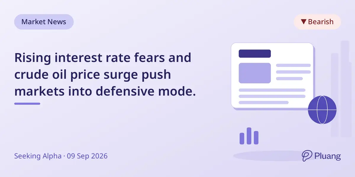 Rising interest rate fears and crude oil price surge push markets into defensive mode.