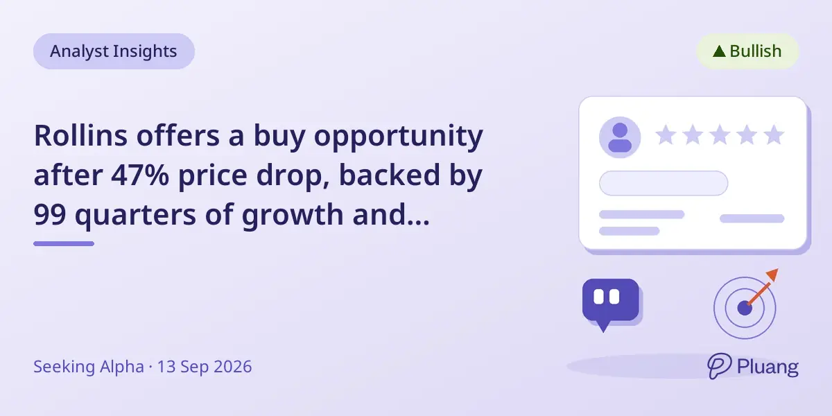 Rollins offers a buy opportunity after 47% price drop, backed by 99 quarters of growth and strong cash flow potential.