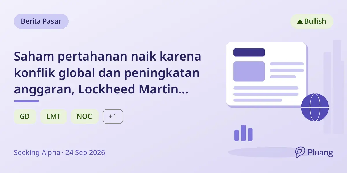 Saham pertahanan naik karena konflik global dan peningkatan anggaran, Lockheed Martin pimpin potensi keuntungan.