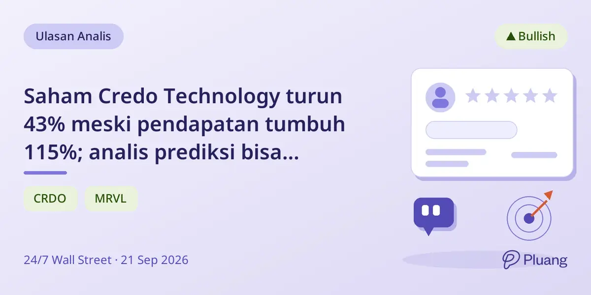 Saham Credo Technology turun 43% meski pendapatan tumbuh 115%; analis prediksi bisa hampir dua kali lipat.