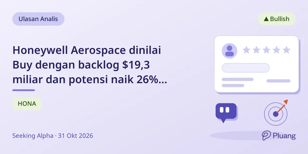 Honeywell Aerospace dinilai Buy dengan backlog $19,3 miliar dan potensi naik 26% dari peningkatan produksi