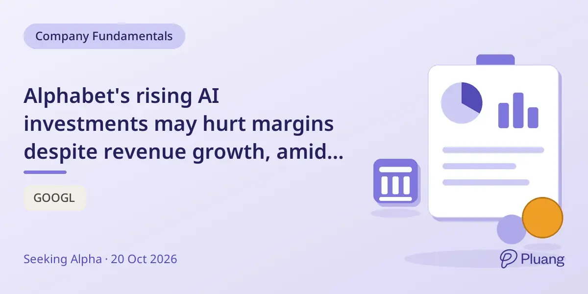 Alphabet's rising AI investments may hurt margins despite revenue growth, amid EU regulatory challenges.