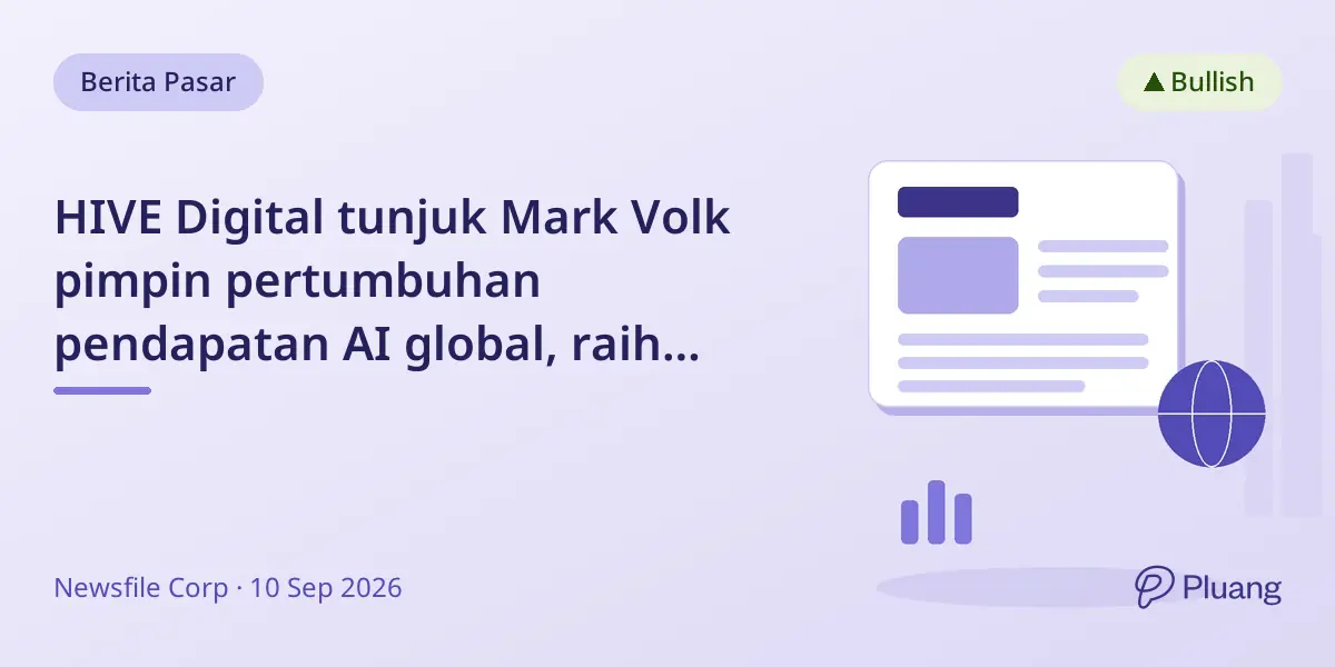 HIVE Digital tunjuk Mark Volk pimpin pertumbuhan pendapatan AI global, raih pendapatan harian $1 juta.