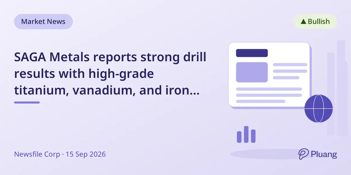 SAGA Metals reports strong drill results with high-grade titanium, vanadium, and iron at Radar Project in Labrador.