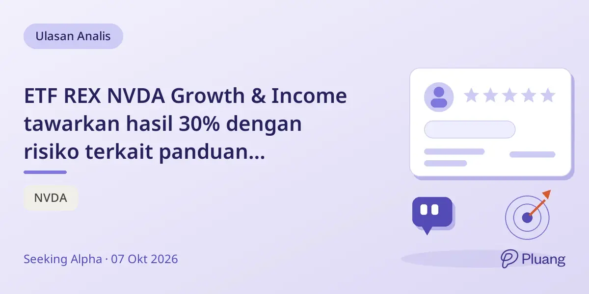 ETF REX NVDA Growth & Income tawarkan hasil 30% dengan risiko terkait panduan pendapatan Q3 Nvidia.