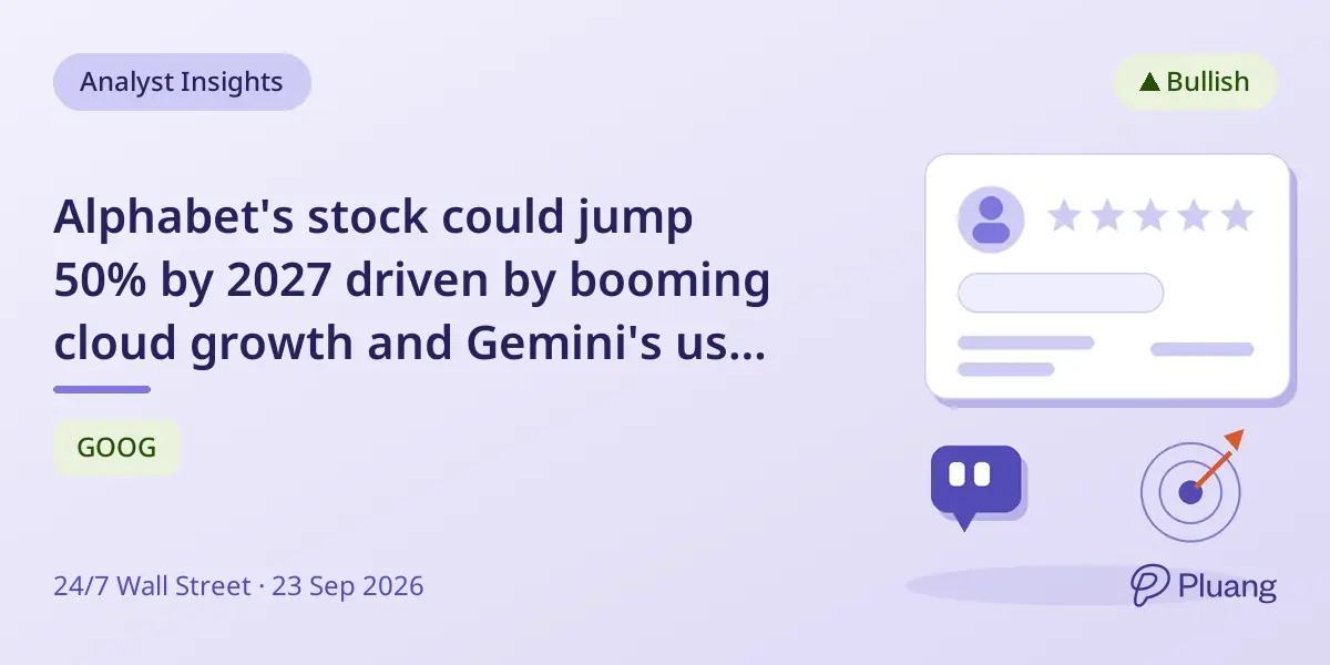 Alphabet's stock could jump 50% by 2027 driven by booming cloud growth and Gemini's user surge.