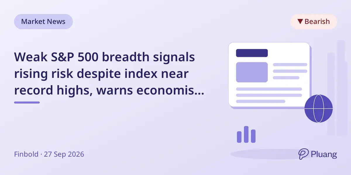Weak S&P 500 breadth signals rising risk despite index near record highs, warns economist Peter Schiff.
