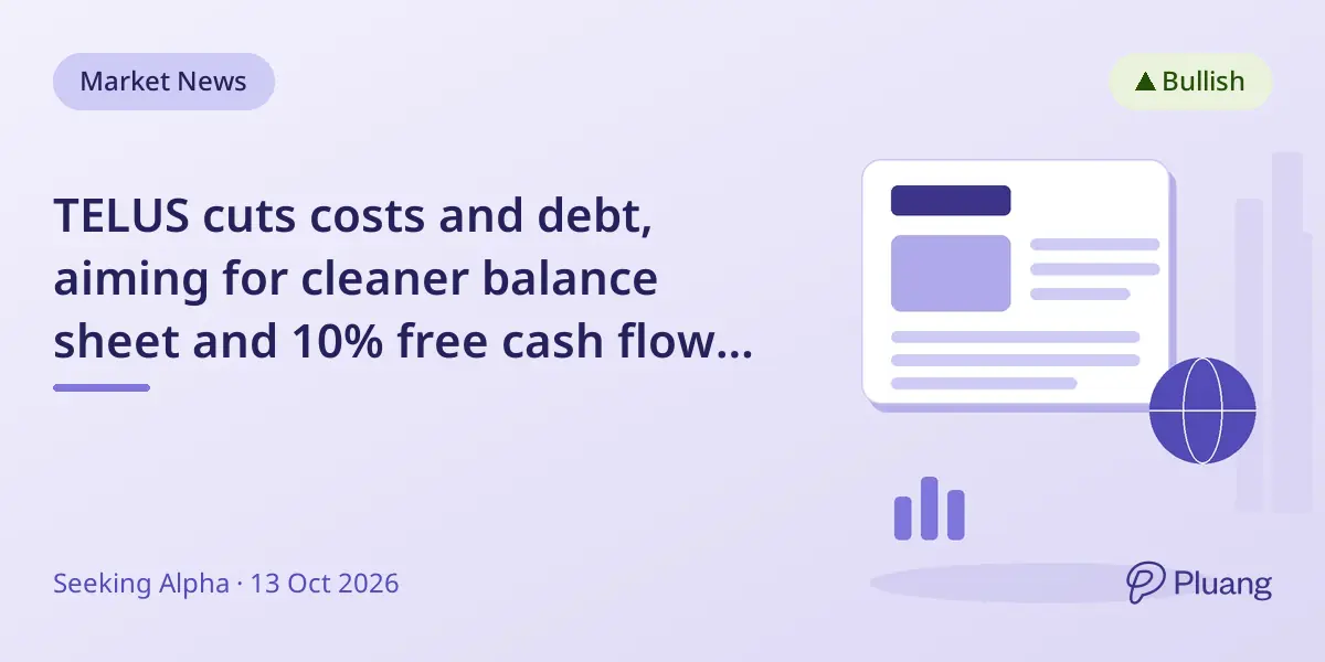 TELUS cuts costs and debt, aiming for cleaner balance sheet and 10% free cash flow growth by 2028.