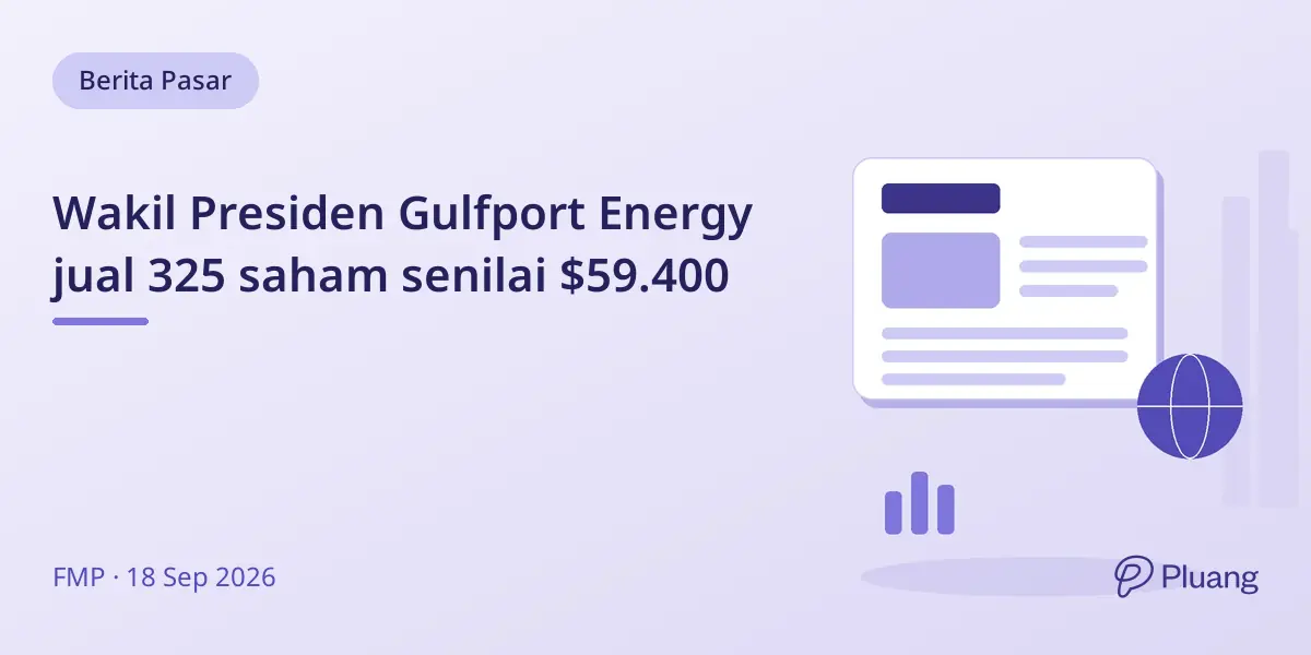Wakil Presiden Gulfport Energy jual 325 saham senilai $59.400