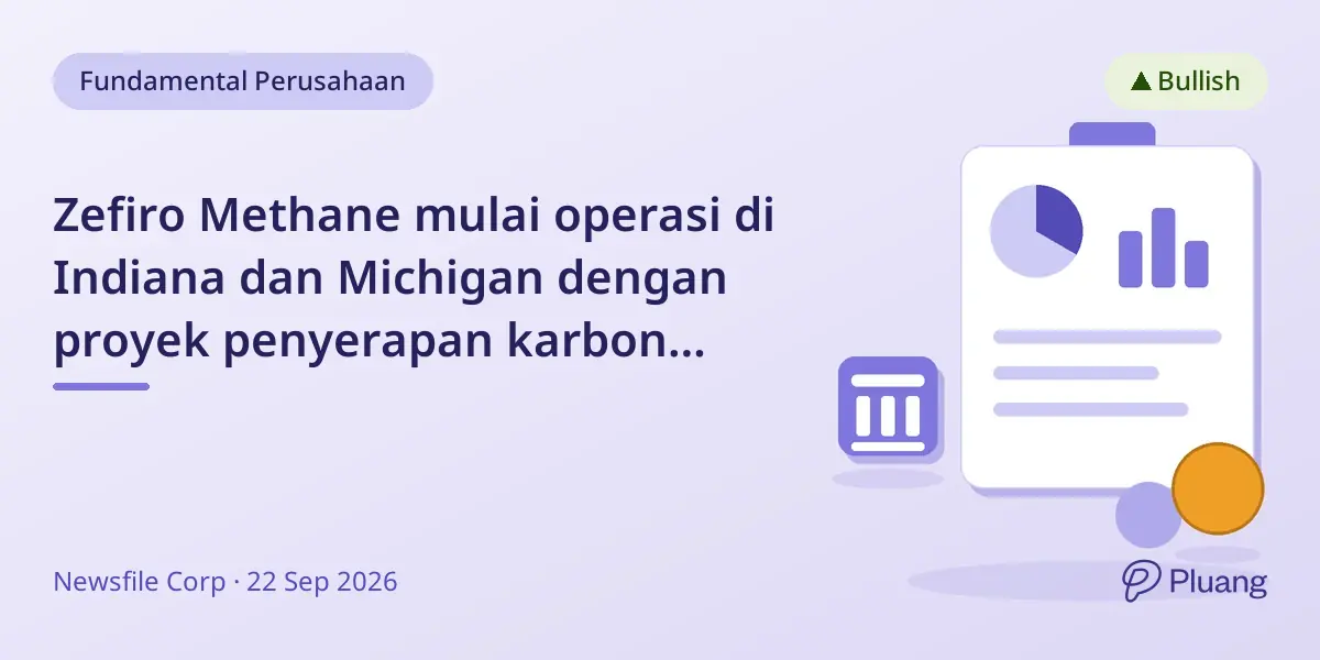 Zefiro Methane mulai operasi di Indiana dan Michigan dengan proyek penyerapan karbon pertama.