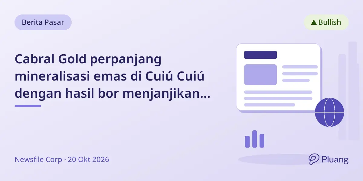 Cabral Gold perpanjang mineralisasi emas di Cuiú Cuiú dengan hasil bor menjanjikan di utara deposit Central.