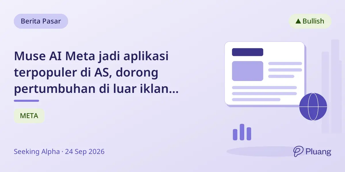 Muse AI Meta jadi aplikasi terpopuler di AS, dorong pertumbuhan di luar iklan dengan 3,6 miliar pengguna.