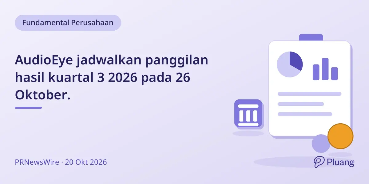 AudioEye jadwalkan panggilan hasil kuartal 3 2026 pada 26 Oktober.