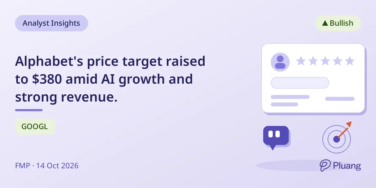 Alphabet's price target raised to $380 amid AI growth and strong revenue.