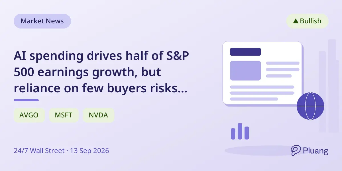 AI spending drives half of S&P 500 earnings growth, but reliance on few buyers risks market stability.
