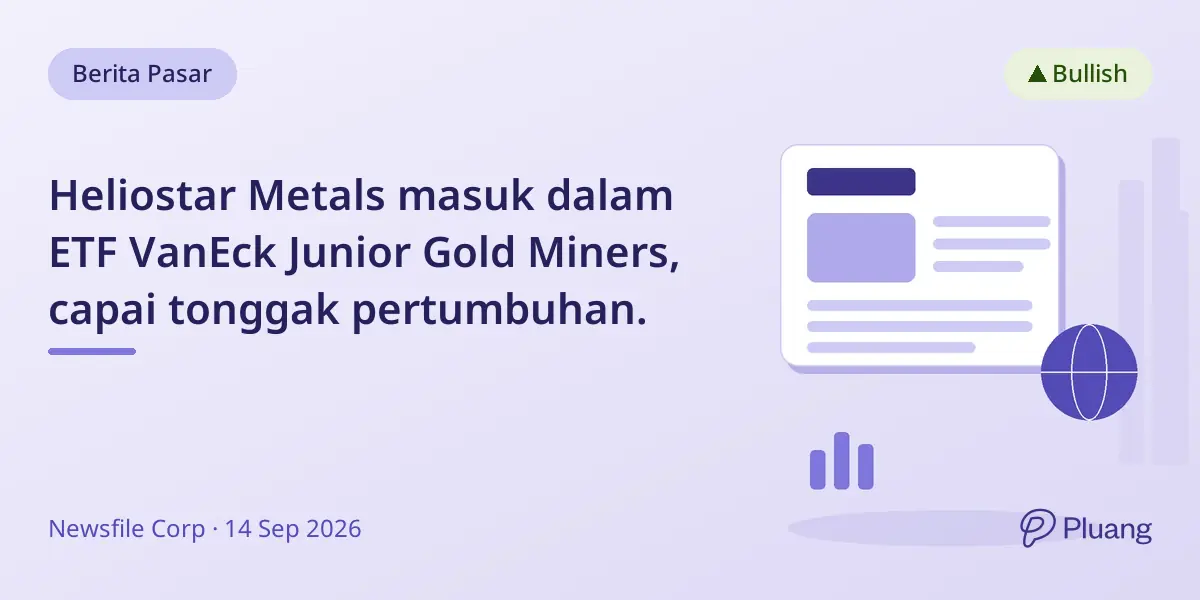 Heliostar Metals masuk dalam ETF VanEck Junior Gold Miners, capai tonggak pertumbuhan.