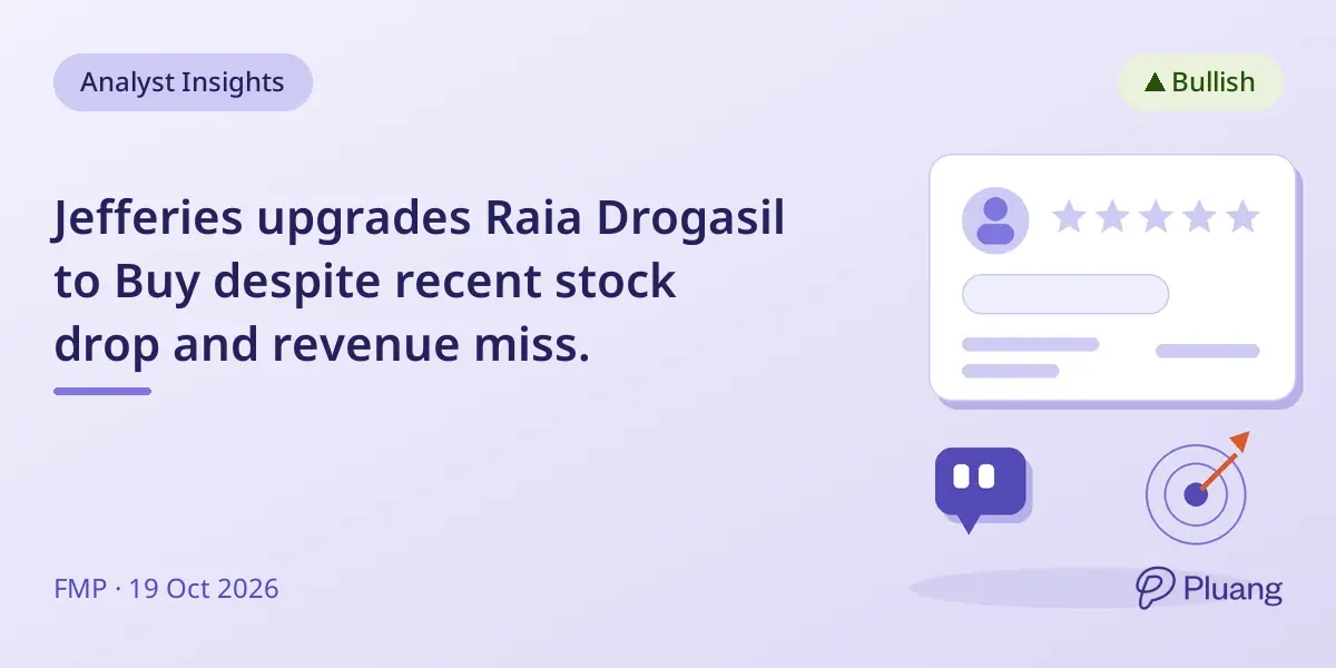 Jefferies upgrades Raia Drogasil to Buy despite recent stock drop and revenue miss.