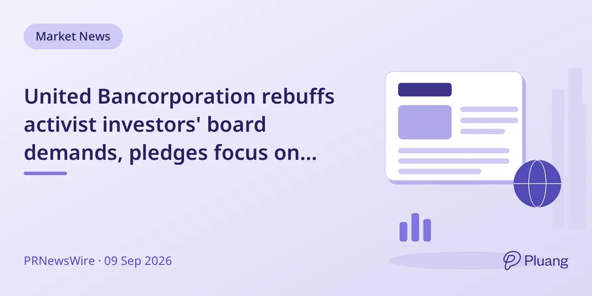 United Bancorporation rebuffs activist investors' board demands, pledges focus on long-term value for all shareholders.