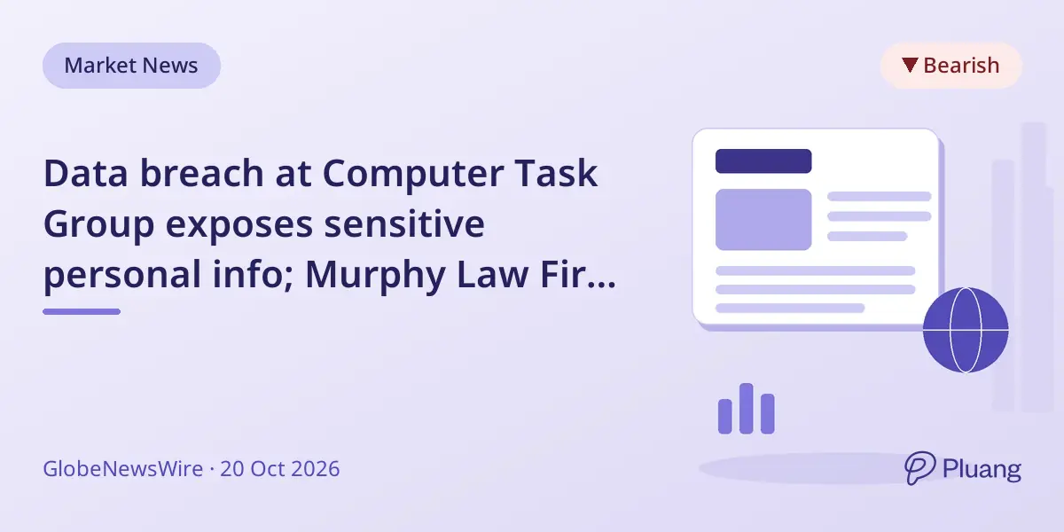 Data breach at Computer Task Group exposes sensitive personal info; Murphy Law Firm investigates legal claims.