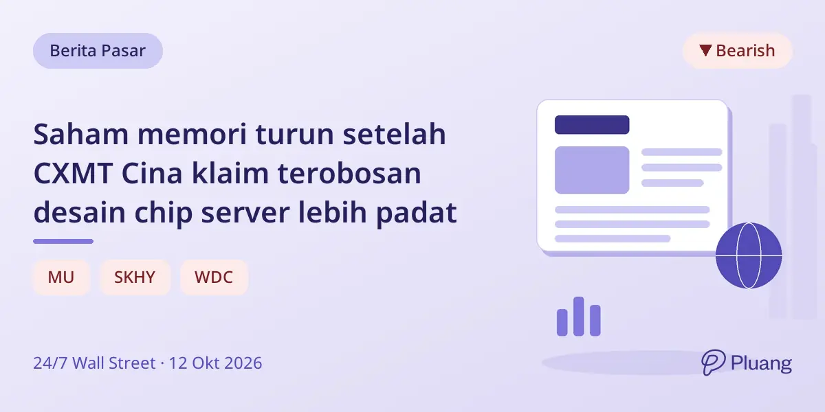 Saham memori turun setelah CXMT Cina klaim terobosan desain chip server lebih padat
