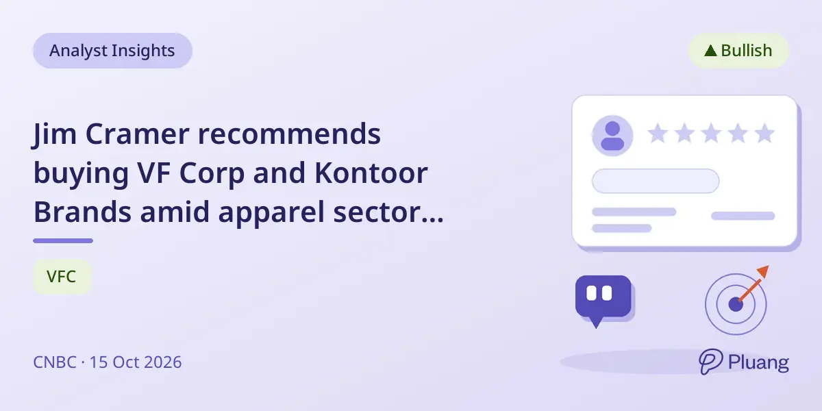 Jim Cramer recommends buying VF Corp and Kontoor Brands amid apparel sector opportunities.