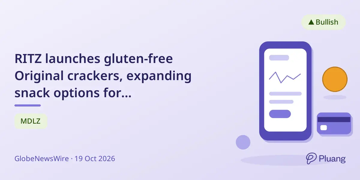 RITZ launches gluten-free Original crackers, expanding snack options for gluten-sensitive consumers.
