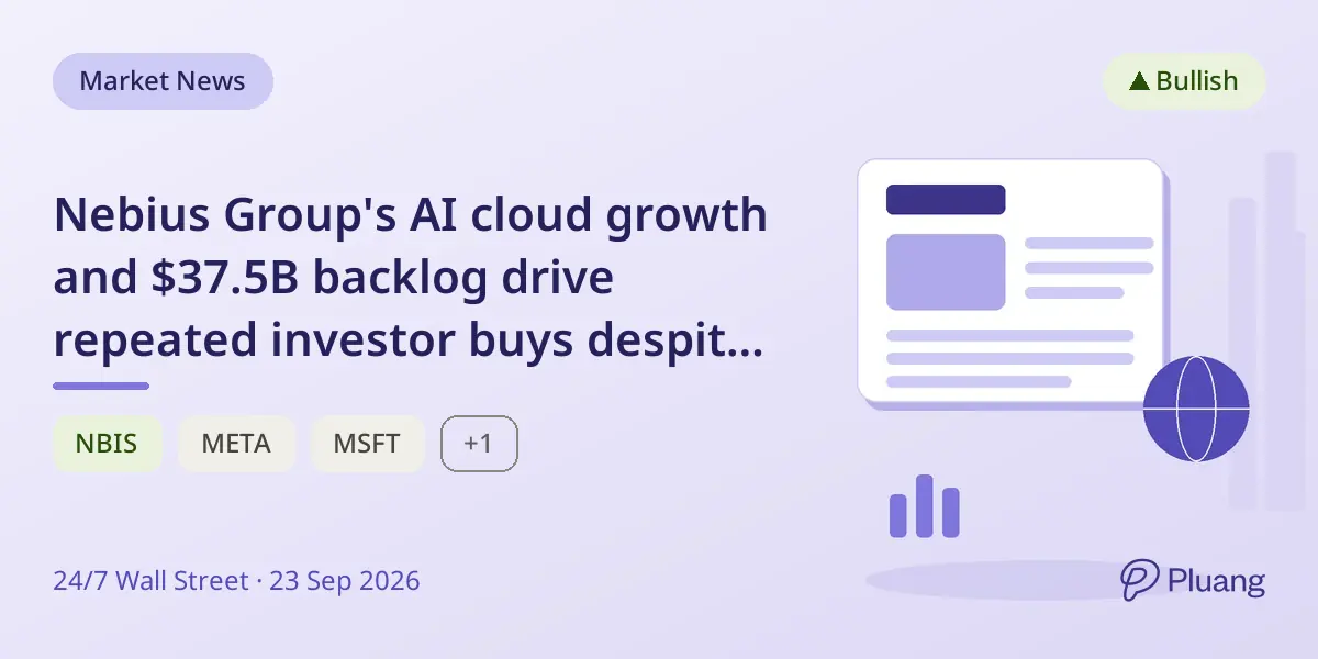 Nebius Group's AI cloud growth and $37.5B backlog drive repeated investor buys despite losses.