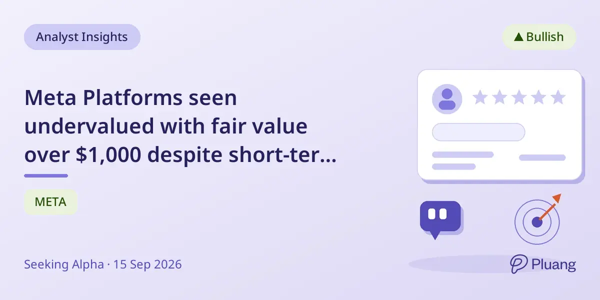 Meta Platforms seen undervalued with fair value over $1,000 despite short-term cash flow dip