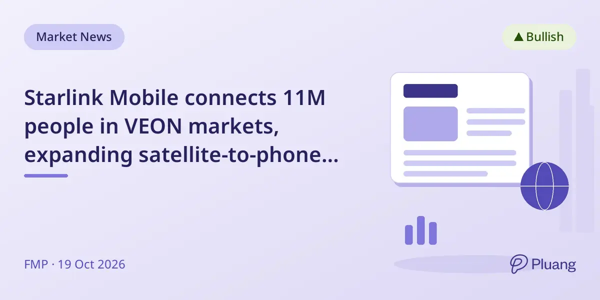 Starlink Mobile connects 11M people in VEON markets, expanding satellite-to-phone coverage in remote areas.