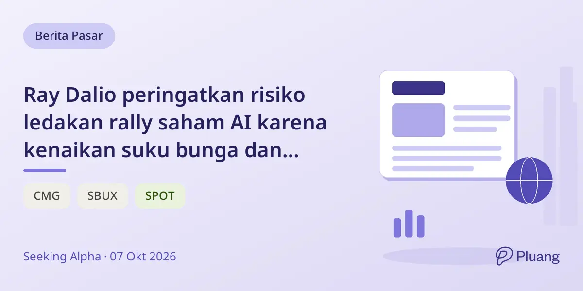 Ray Dalio peringatkan risiko ledakan rally saham AI karena kenaikan suku bunga dan utang besar; Spotify perluas audiobook global.