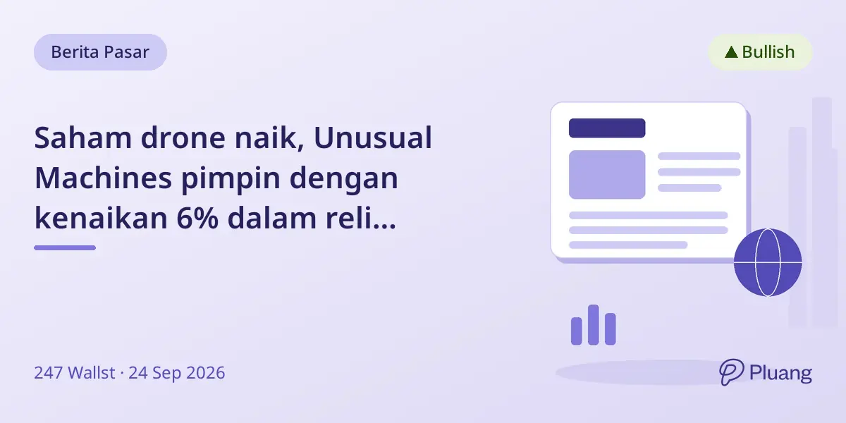 Saham drone naik, Unusual Machines pimpin dengan kenaikan 6% dalam reli kelompok.