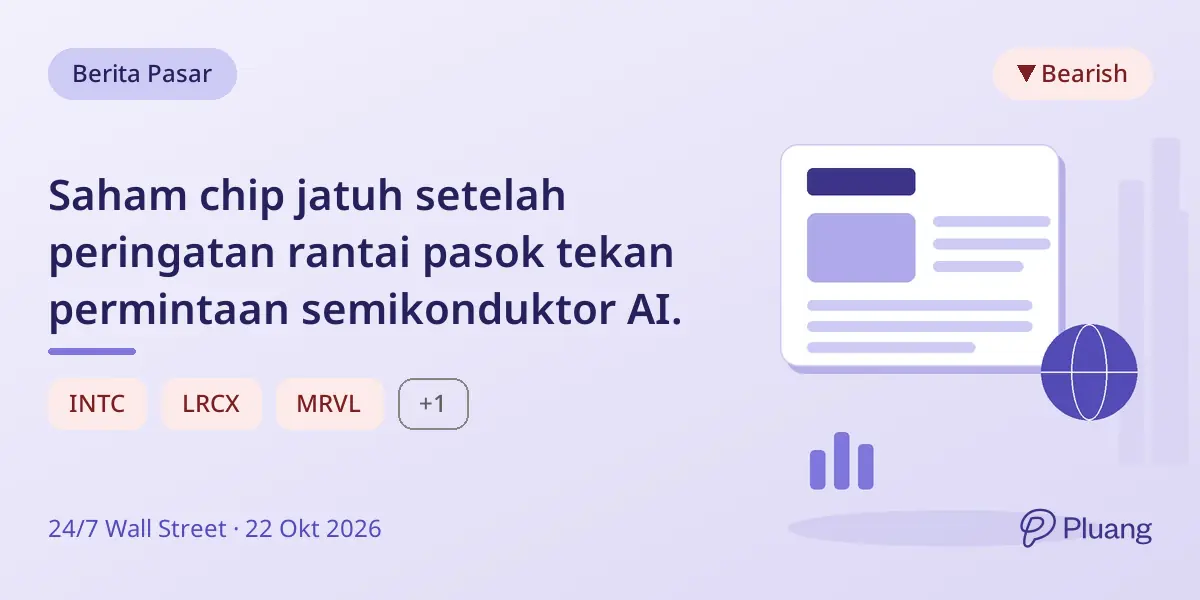 Saham chip jatuh setelah peringatan rantai pasok tekan permintaan semikonduktor AI.