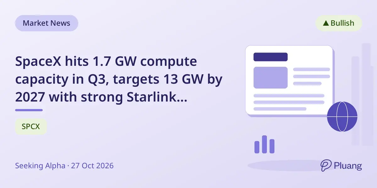 SpaceX hits 1.7 GW compute capacity in Q3, targets 13 GW by 2027 with strong Starlink revenue growth.