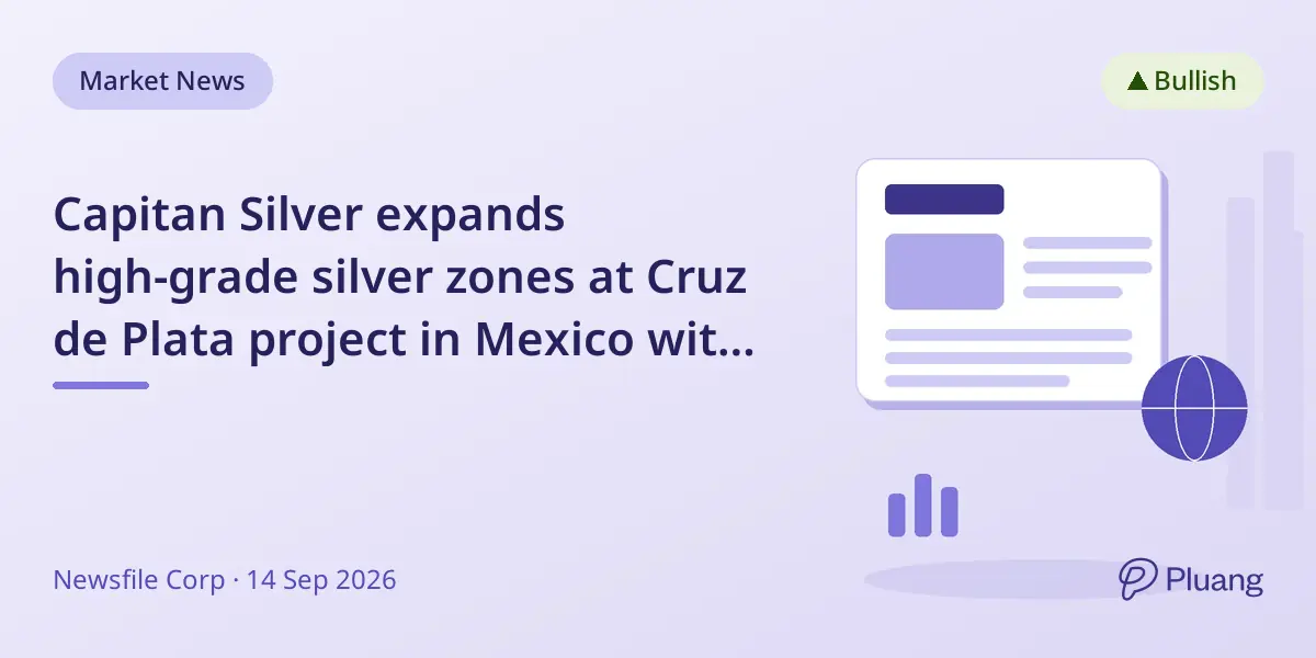 Capitan Silver expands high-grade silver zones at Cruz de Plata project in Mexico with new drill results.