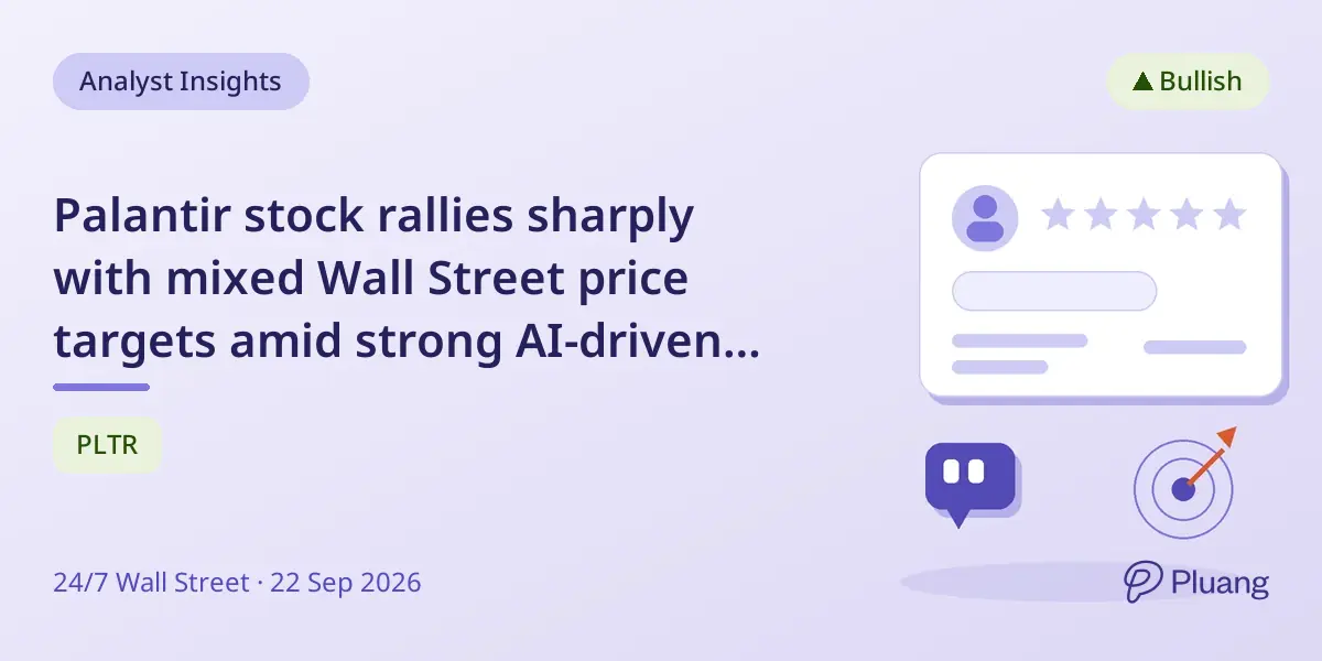 Palantir stock rallies sharply with mixed Wall Street price targets amid strong AI-driven growth.