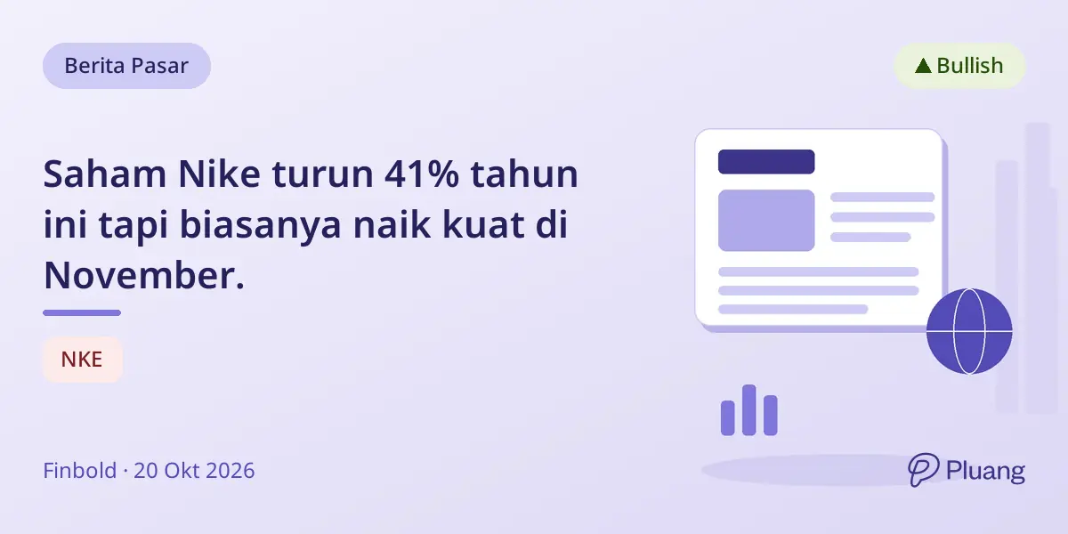 Saham Nike turun 41% tahun ini tapi biasanya naik kuat di November.