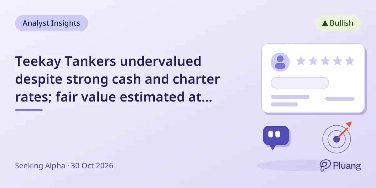 Teekay Tankers undervalued despite strong cash and charter rates; fair value estimated at $115 per share.