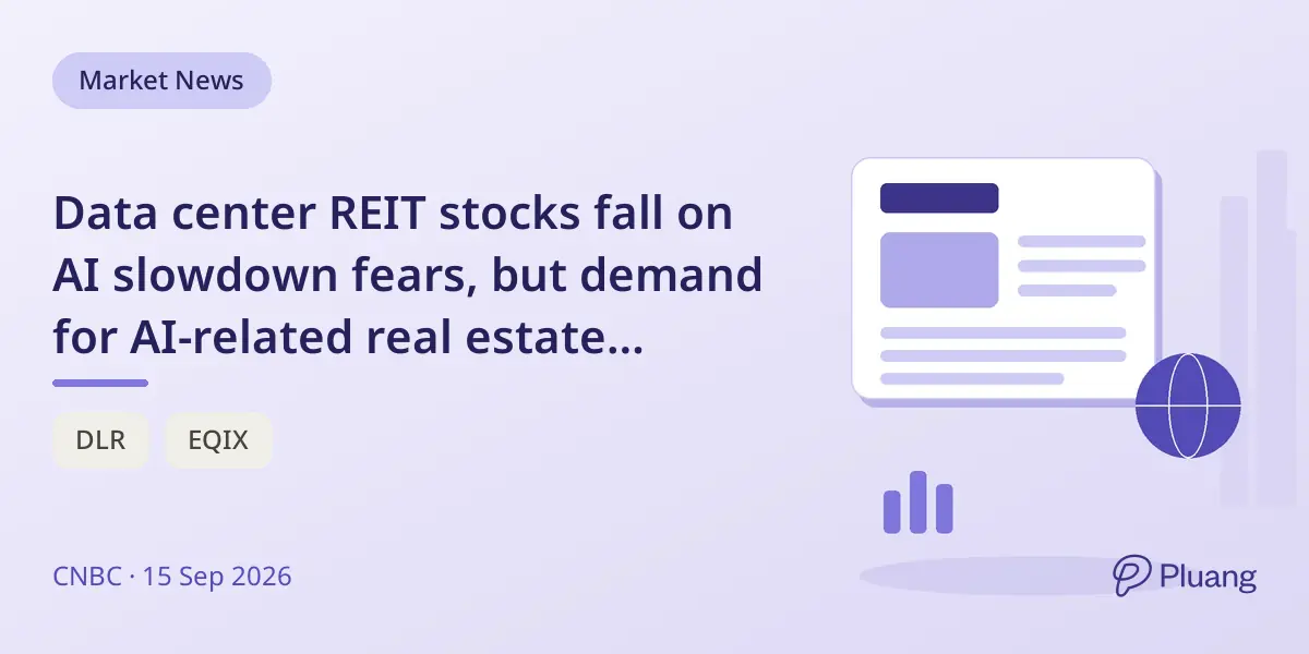 Data center REIT stocks fall on AI slowdown fears, but demand for AI-related real estate remains strong.