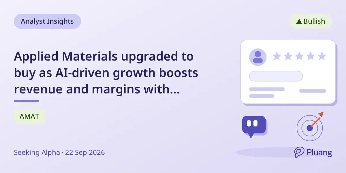 Applied Materials upgraded to buy as AI-driven growth boosts revenue and margins with strong global positioning.