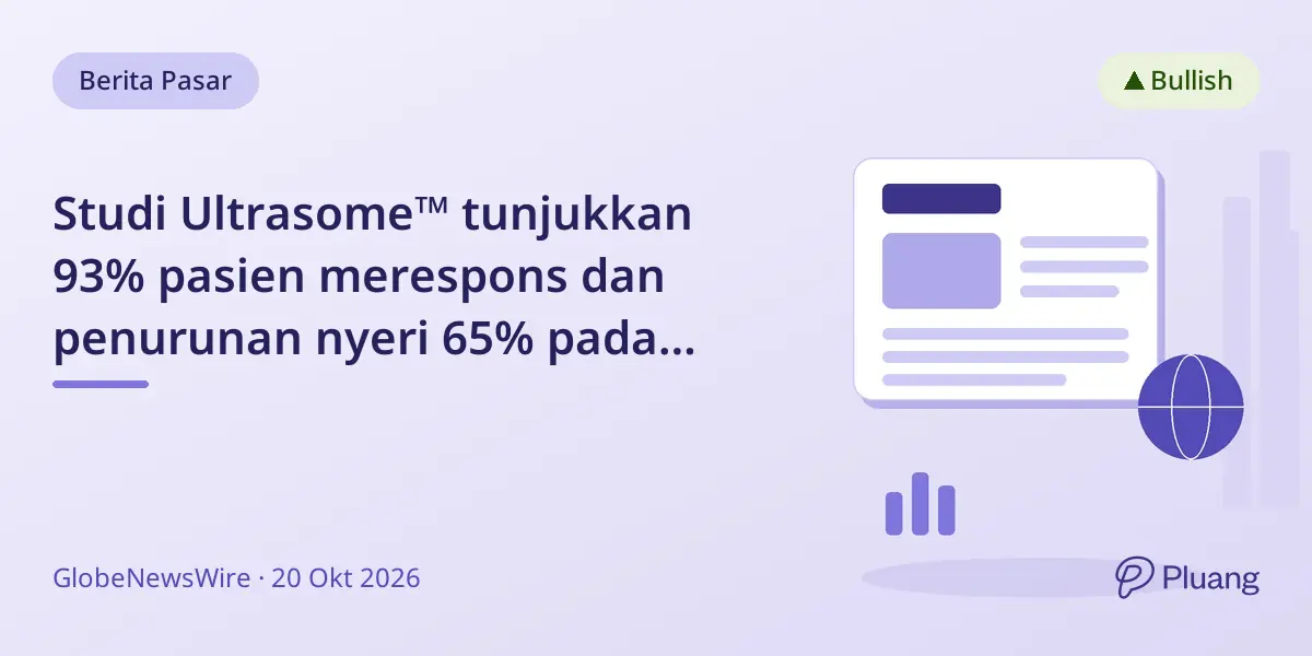 Studi Ultrasome™ tunjukkan 93% pasien merespons dan penurunan nyeri 65% pada osteoartritis lutut