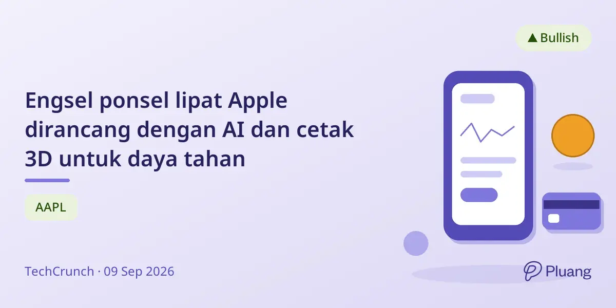 Engsel ponsel lipat Apple dirancang dengan AI dan cetak 3D untuk daya tahan